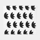 フローラ黒花フローラ フリースブランケット (正面(横))