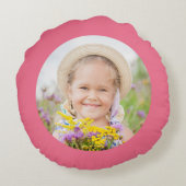 フローラ1歳の誕生日フォトギフトドーターガールズ ラウンドクッション (裏面)