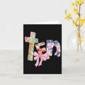 フローラ10年オールドコケットボウ10誕生日 カード (黄色い花)