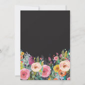 フローラ100番目の誕生日招待状金ゴールドグリッター 招待状 (裏面)