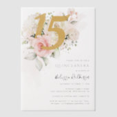 フローラ15位誕生日キンセアニェラ ベラム紙招待状 (正面)