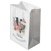 フローラ15誕生日キンセアニェラ 素朴 ミディアムペーパーバッグ (裏面アングル)