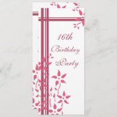 フローラ16バースデーパーティ招待状 招待状 (正面/裏面)