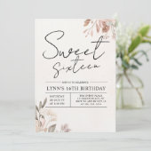 フローラ16th誕生日パーティー 招待状 (スタンド正面)