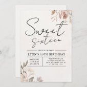 フローラ16th誕生日パーティー 招待状 (正面/裏面)
