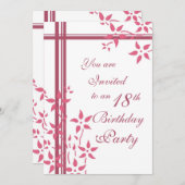 フローラ18バースデーパーティ招待状 招待状 (正面/裏面)