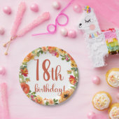 フローラ18誕生日紙プレート ペーパープレート (パーティー)