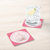 フローラ1stバースデーカスタムタワンフェアリープリンセス スクエアペーパーコースター (インサイチュ)