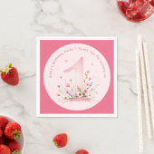 フローラ1stバースデーカスタムタワンフェアリープリンセス スタンダードカクテルナプキン (インサイチュ)