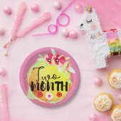 フローラ2か月の古いベビーマイルストーンラベル ペーパープレート (パーティー)