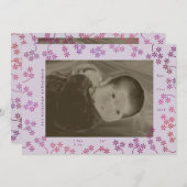 フローラ2写真の生誕発表 案内状 (正面/裏面)