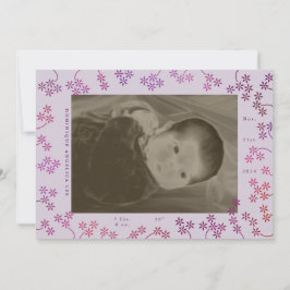 フローラ2写真の生誕発表 案内状