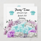 フローラ21歳のパーティの招待状 招待状 (正面/裏面)