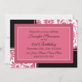 フローラ21歳の誕生日パーティの招待状 招待状 (裏面)