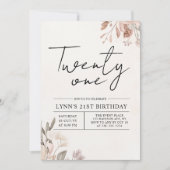 フローラ21歳の誕生日パーティー 招待状 (正面)