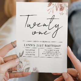 フローラ21歳の誕生日パーティー 招待状