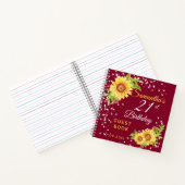 フローラ21th誕生日ひまわりバーガンディーゲスト ノートブック (内部)