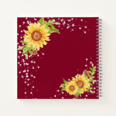 フローラ21th誕生日ひまわりバーガンディーゲスト ノートブック (裏面)