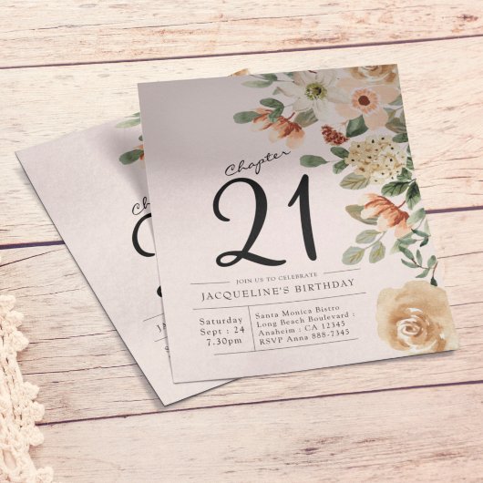 フローラ21th誕生日バジェット招待状 チラシ
