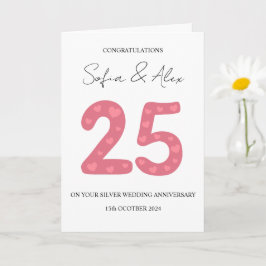 フローラ25結婚周年あいさつ カード