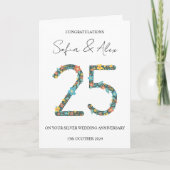 フローラ25結婚周年あいさつ カード (正面)