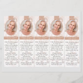 フローラ2x7" DIY葬儀ブックマークテンプレート (正面)