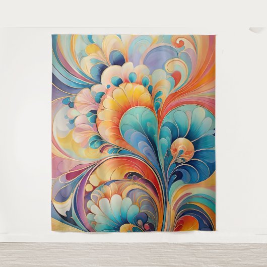 フローラ3フローラパステルタペストリー タペストリー (正面)