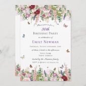 フローラ30歳の誕生日パーティー 招待状 (正面/裏面)