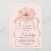 フローラ30歳の誕生日招待状 招待状 (正面/裏面)