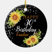 フローラ30歳ひまわり セラミックオーナメント (裏面)
