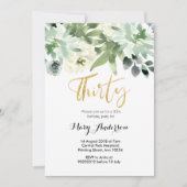 フローラ30th誕生日招待状サボテン 招待状 (正面)