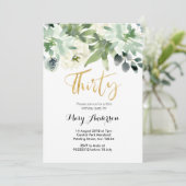 フローラ30th誕生日招待状サボテン 招待状 (スタンド正面)