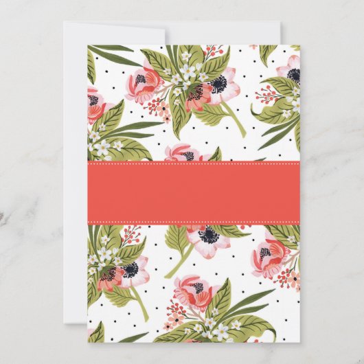 フローラ30th 40th 50th 60th誕生日パーティー招待状 招待状 (裏面)