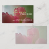 フローラ3 -ピンクチューリップ名刺 名刺 (正面/裏面)