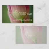 フローラ3 -ピンクチューリップ名刺 名刺 (正面/裏面)