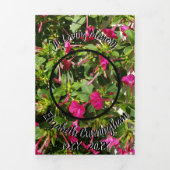 フローラ4時のパッチ5つの記念写真 三つ折り案内状 (カバー)