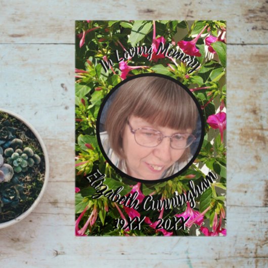 フローラ4時のパッチ5つの記念写真 三つ折り案内状