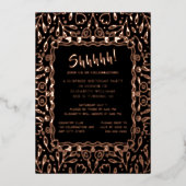 フローラ40カスタムthフォトサプライズ誕生日 箔招待状 (正面)