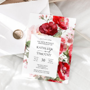 フローラ40周年結婚招待状 招待状