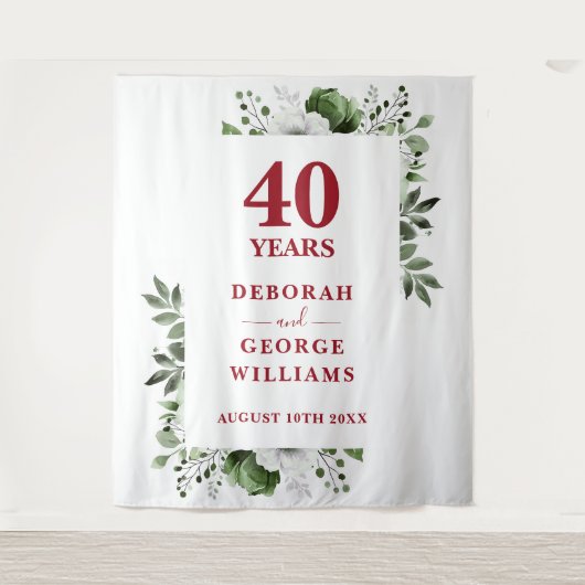 フローラ40周年記念写真ブース背景 タペストリー (正面)