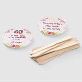 フローラ40歳の誕生日パーティーパステルエレガント40 ハンドファン (組立なし)