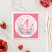 フローラ4thバースデーカスタムタフォーフェアリープリンセス スタンダードカクテルナプキン (インサイチュ)