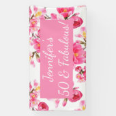 フローラ50と素晴らしい50誕生日 横断幕 (縦)