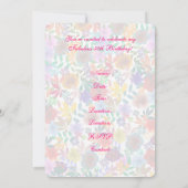 フローラ50と素晴らしい50誕生祝い 招待状 (裏面)