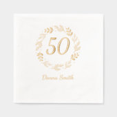 フローラ50周年 箔ナプキン (正面)