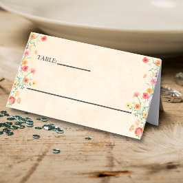 フローラ50歳の誕生日50年の水彩花 プレイスカード