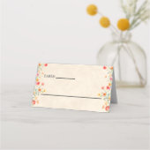 フローラ50歳の誕生日50年の水彩花 プレイスカード (正面)