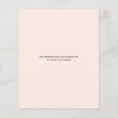 フローラ50番目の誕生日予算招待状 チラシ (裏面)