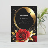 フローラ50番目の誕生日招待状 招待状 (スタンド正面)