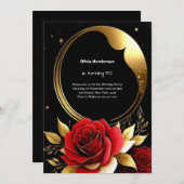 フローラ50番目の誕生日招待状 招待状 (正面/裏面)